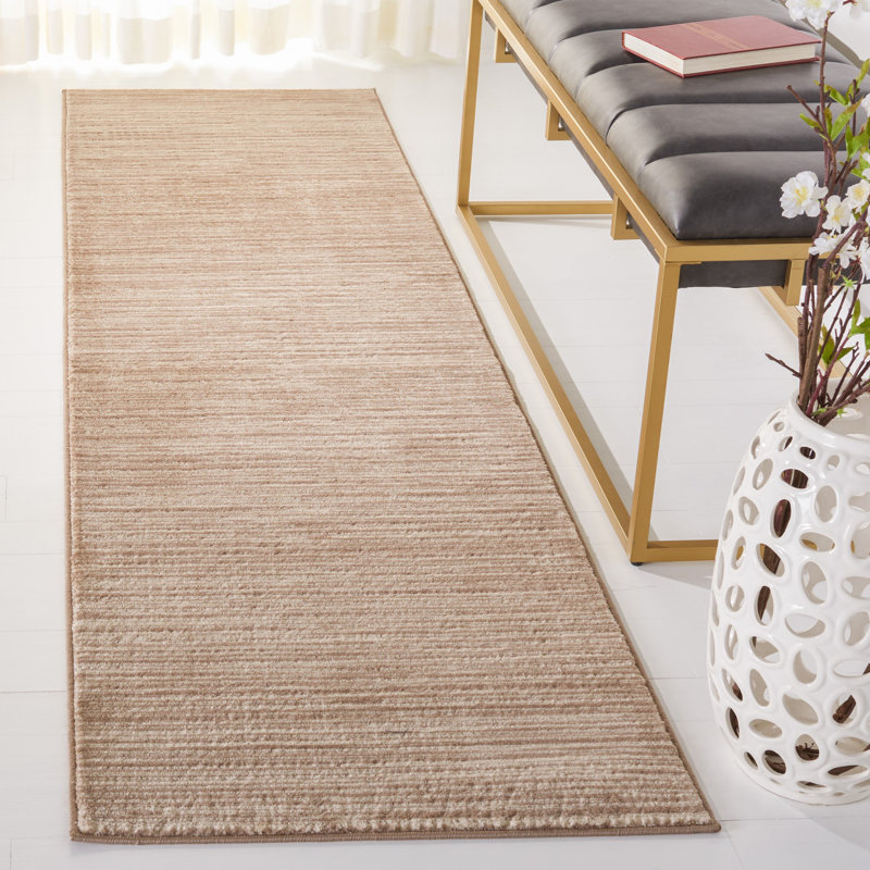 Tapis brun clair Aaishah, Tapis de couloir 2 pi 2 po x 6 pi