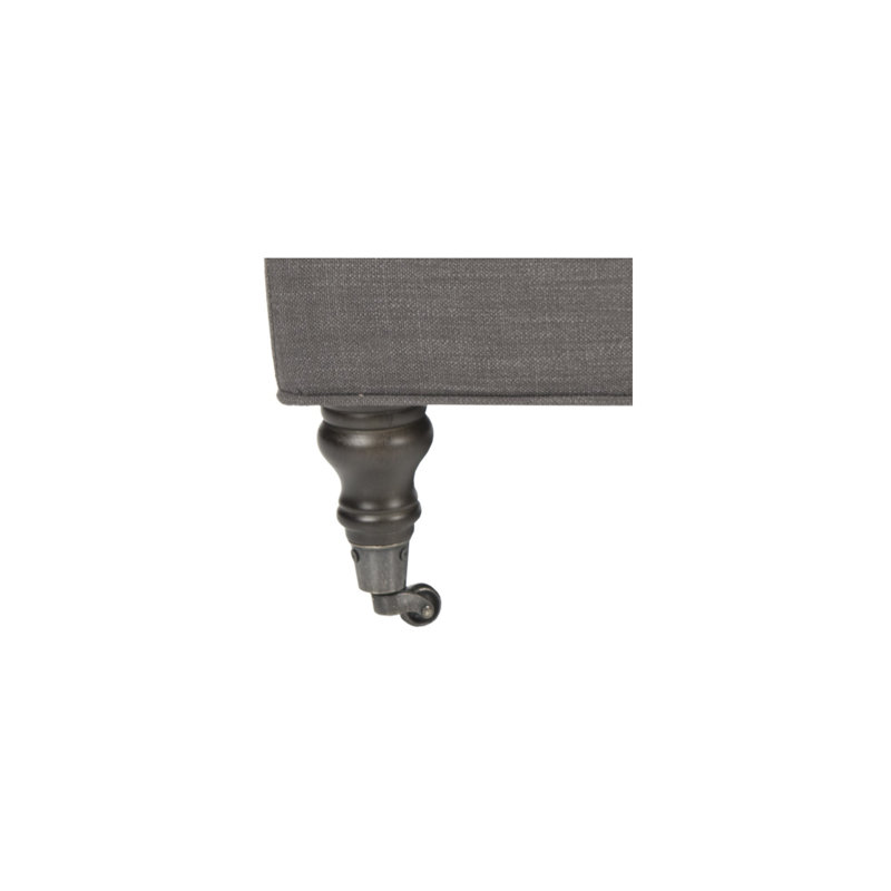 Jaylon Upholstered Ottoman, Charcoal Brown