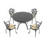 Ensemble de meubles de patio en aluminium coulé avec coussins-986925598