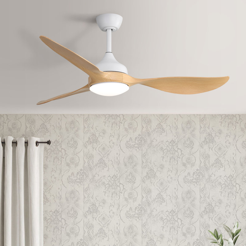 56" White Timeable LED Ceiling Fan Light With Remote
