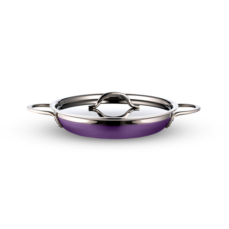 Sauteuse en acier inoxydable avec couvercle Bon Chef, 1,63 pte, Mauve