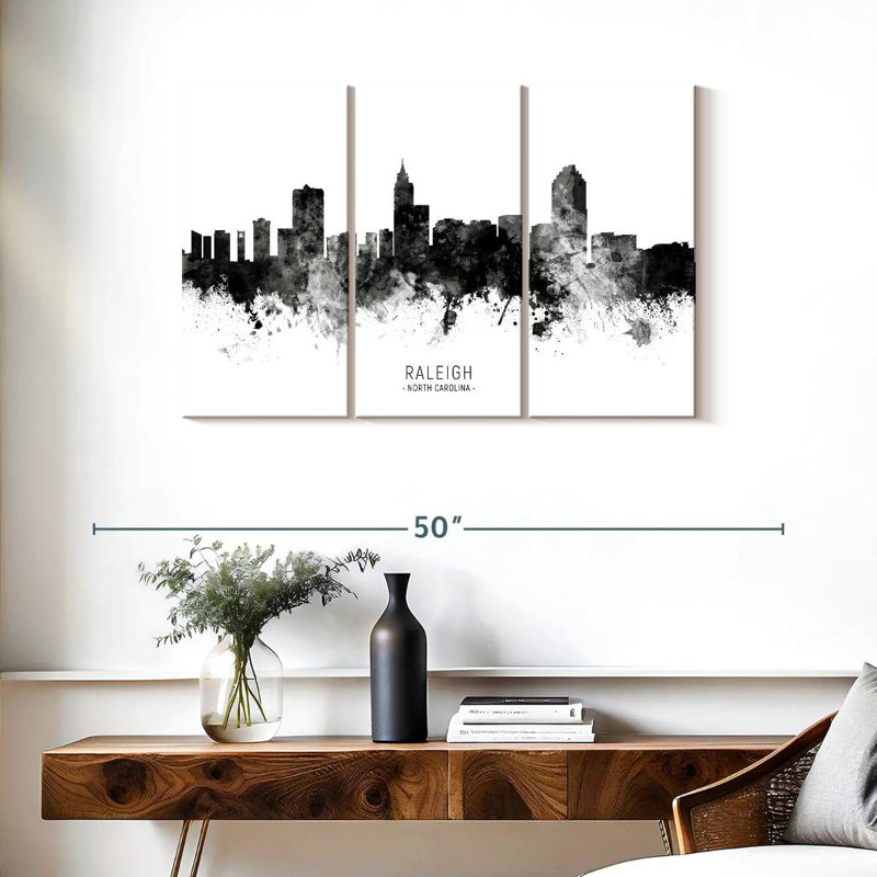 Raleigh, Caroline du Nord, horizon I, H 24 po x l 38 po