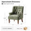 Plath 31"W Transitional Floral Rolled Arm Chair with Nailhead Trim-1272766014