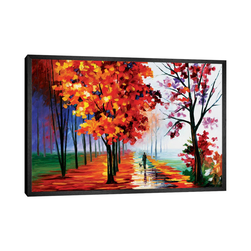 Lilac Fog by Leonid Afremov - Painting on Canvas, 101.6 cm H x 66.04 cm W, Black Framed Canvas