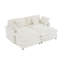 Canapé modulaire rembourré en L 75,6 po avec poches de rangement latérales pour le salon-1930011511