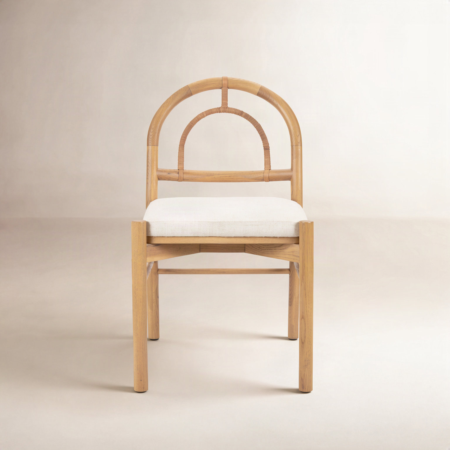 Faira Oak Dining Chair, Beige
