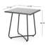 Table d'appoint de 18 po de hauteur en gris, fabriquée en acier avec une structure moderne en fer gris et un style complémentaire
