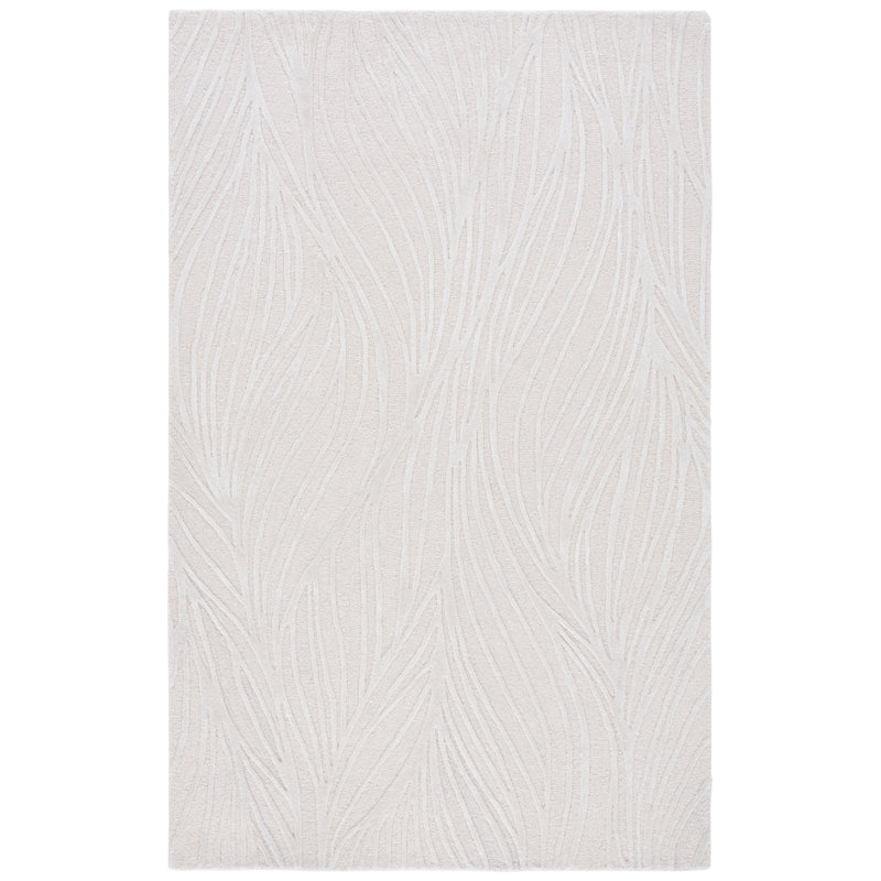 Glamour Hand Tufted Wool; Viscose; Cotton Abstract Indoor Rug, Rectangle 4' x 6'