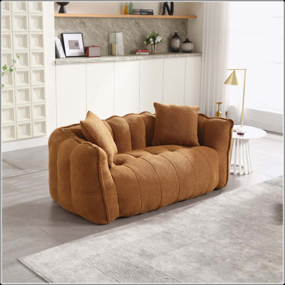 Fauteuil à billes doux en mousse haute résilience pour deux, parfait pour se détendre et recevoir dans n'importe quelle pièce