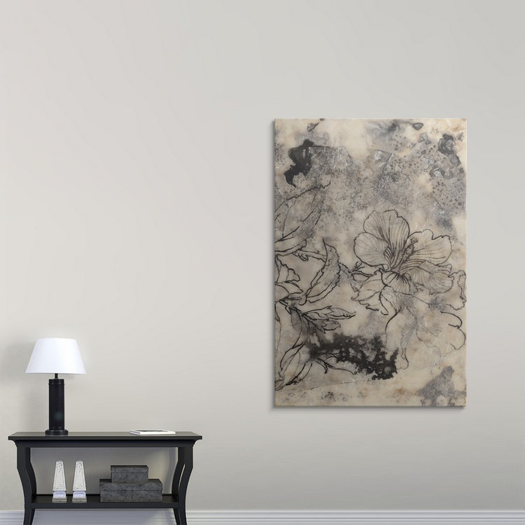 «Tigered Floral II» par Jennifer Goldberger, reproduction d'art, H 30 po x l 20 po x P 1,5 po, Toile