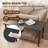 Outdoor Patio Rectangular Coffee Table with Two-Tier Design and Durable Steel Frame-479024836