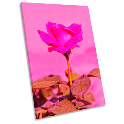 Pink Flower Floral - Wrapped Canvas Print