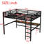 Metal Queen Size Loft Bed With Power Outlet And LED Lighted, Space-Saving, Noise Reduced, Black