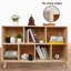 Bibliothèque avec bibliothèque et pieds en bois naturel, bibliothèque Boho-2104581135