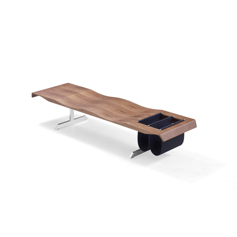 Solid Ash Wood Irregular Long Lounge Chair