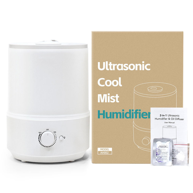 White 3L Cool Mist Humidifier with Oil Diffuser and Night Light