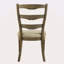 Chaise d'appoint beige et chêne vieilli avec dossier échelle (ensemble de 2)