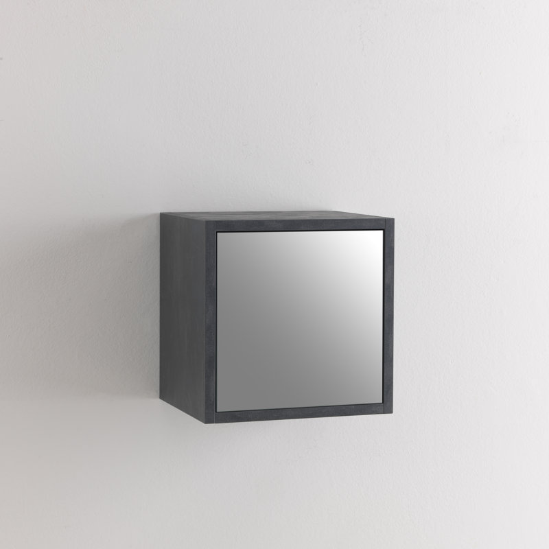 Bernice Square Cube Shelf with Adjustable Shelves, Black
