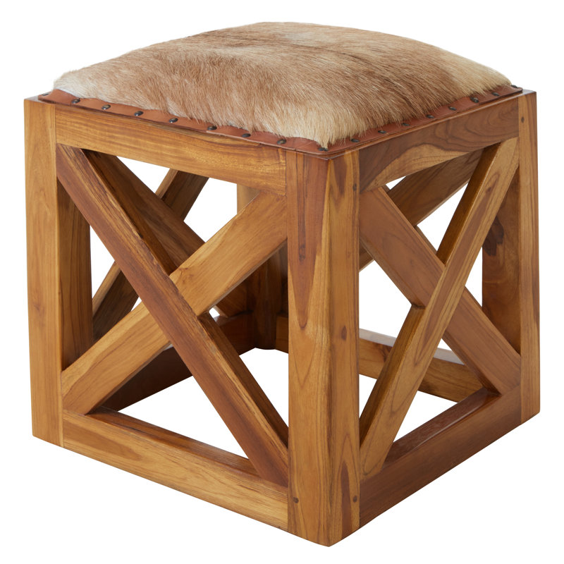 Aya Solid Wood Accent Stool