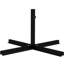 Base de parasol noire pour patio, parapluies universels croisés pour petits et grands marchés, base extérieure stable, support en porte-à-faux et support