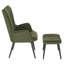 Nevin Velvet Accent Chair with Footstool-697624246