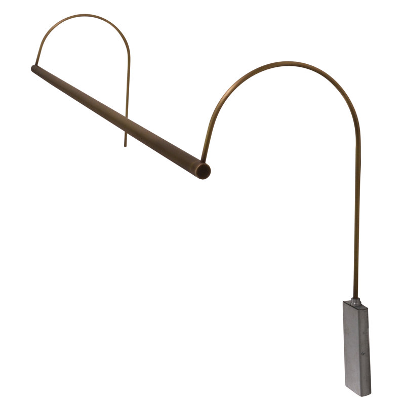 Dimmable LED Frame Mount Picture Light, Polished Brass, 5.5" H x 41" W x 8" D
