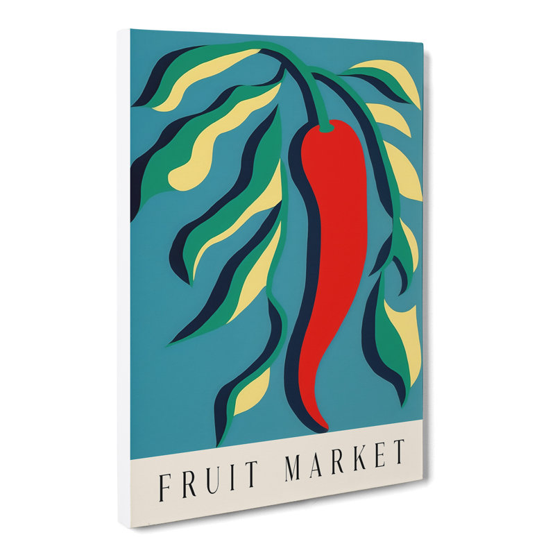 Fruit Market Exhibition Red Chili Pepper Vol.10 - Wrapped Canvas, 91cm H x 60cm W x 3cm D