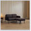 Comfortable Polyester Fabric Sofa with Ottoman, Perfect for Small Spaces and Versatile Room Use-262811984