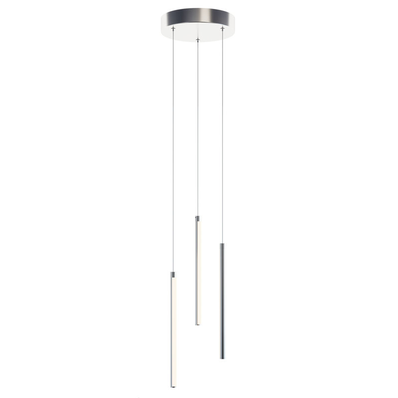 Jontavion 3 - Light LED Cylinder Pendant, Satin Nickel