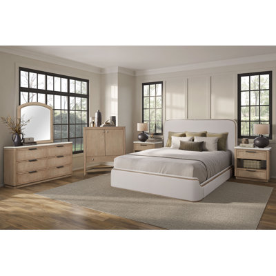 Marielle Queen Platform Style Bedroom w/ Door Chest