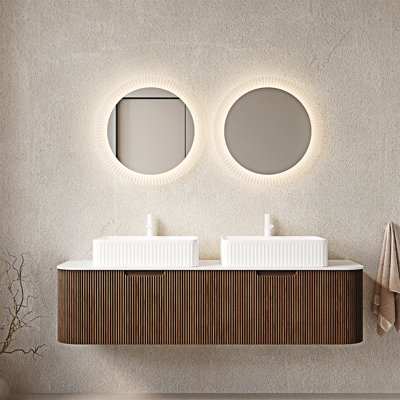 Meuble-lavabo mural avec lavabos