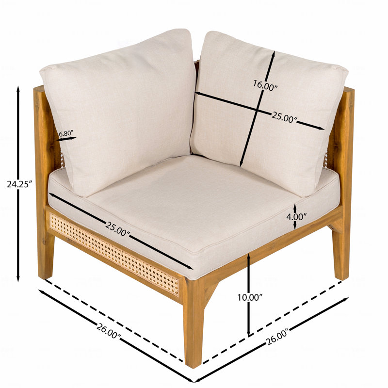 Chaise de coin d'extérieur 1 pièce
