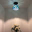Ventilateur de plafond en forme de bol en bronze à 1 lumière 8 po-1724943258