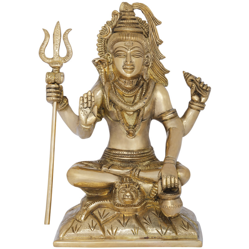 Figurine Shiva à quatre bras et laiton