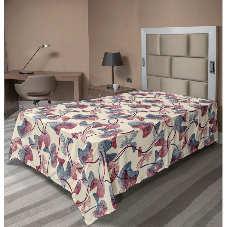 Ambesonne, drap plat floral pivoines, art botanique printanier