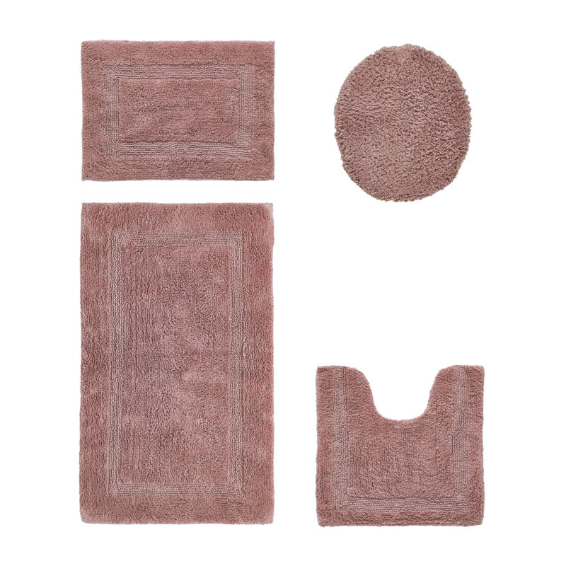 Ensemble de tapis pour salle de bain 100% coton 2370 g / m² Lux Premium, Rose