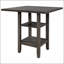 Ensemble de salle à manger 5 pièces à hauteur de comptoir en bois avec chaises rembourrées et étagères de rangement-1347402231-1347402185-1347402184