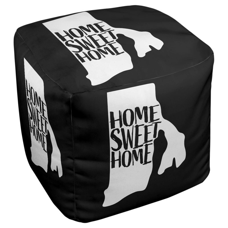 Repose-pieds cubique pour îlot de rhode home, Noir, H 13 po x l 13 po x P 13 po