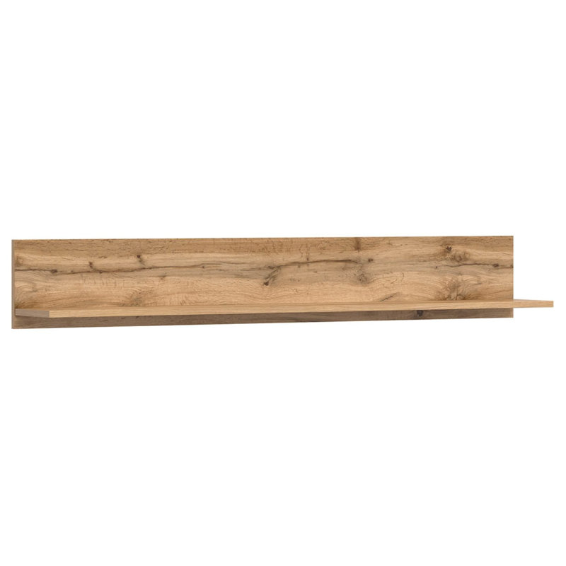 Zele 135 cm Wall Shelf Oak Wotan Gloss, Oak Wotan