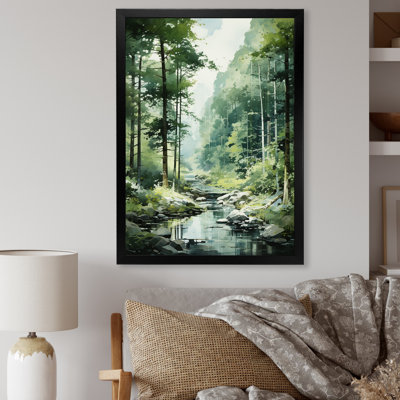 Tranquil Shadows Green Forest I, reproduction d'art sur toile