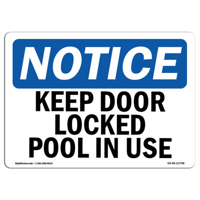 Keep Do or Locked Pool in Use Sign