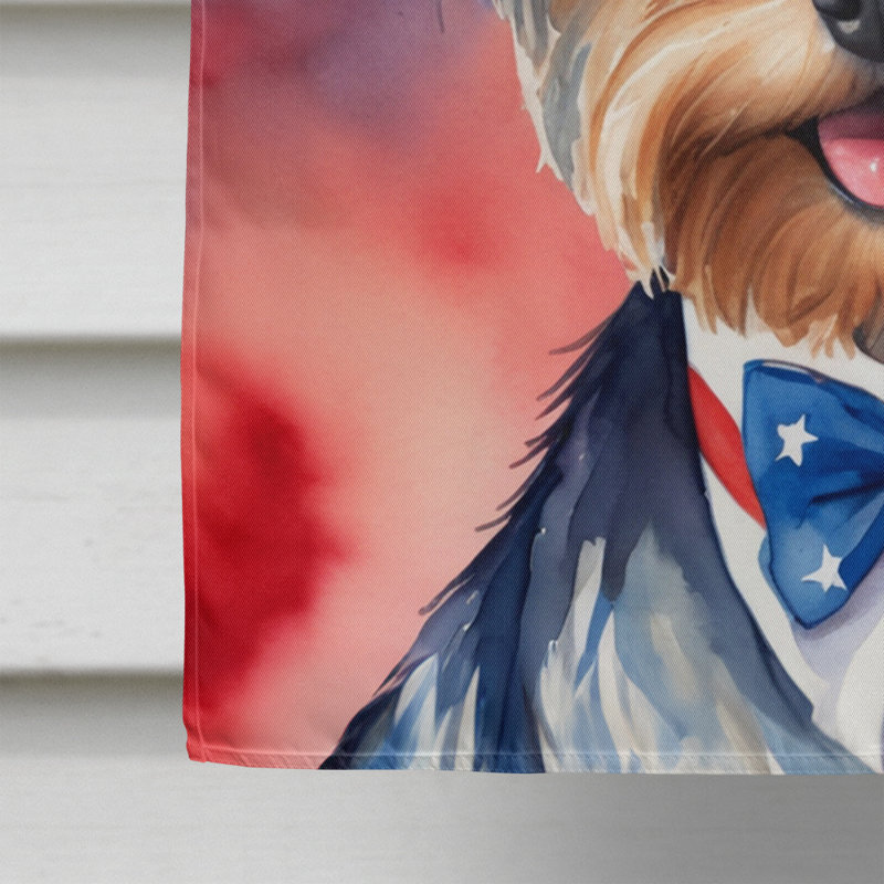 Drapeau patriotique de la maison américaine, Terrier du Yorkshire noir