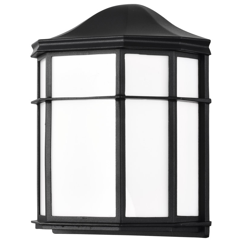 Lanterne murale d'extérieur à DEL intégrée H 9,85 po Anabel, Noir