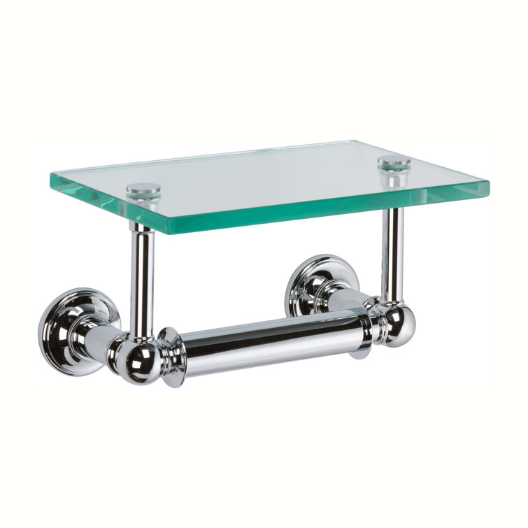 Columnar Double Post Toilet Paper Holder with Cover