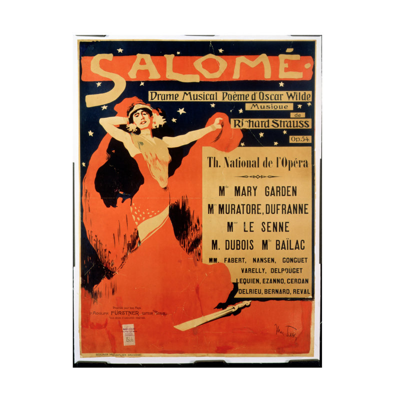 Max Tilke Salome, Opera By Richard Strauss Canvas Art, 19" H x 14" W
