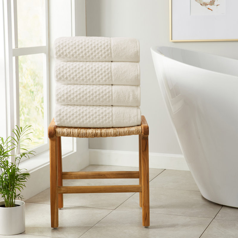 Ensemble de serviettes 100% coton ultra doux et absorbant, Avoine, Serviettes de bain - paquet de 4