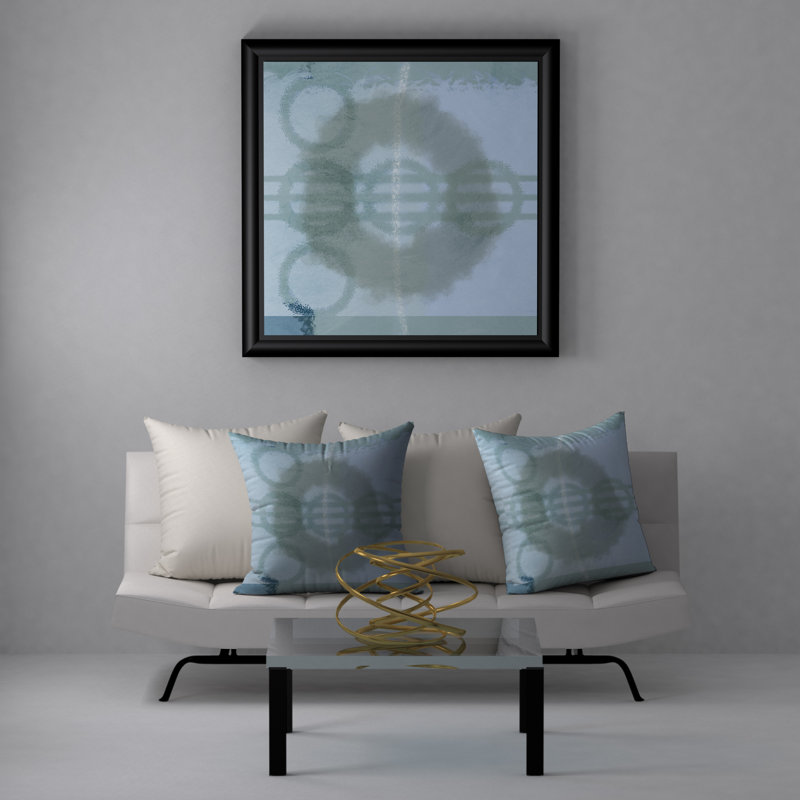 Abstract Throw Pillow, 18" H x 18" W