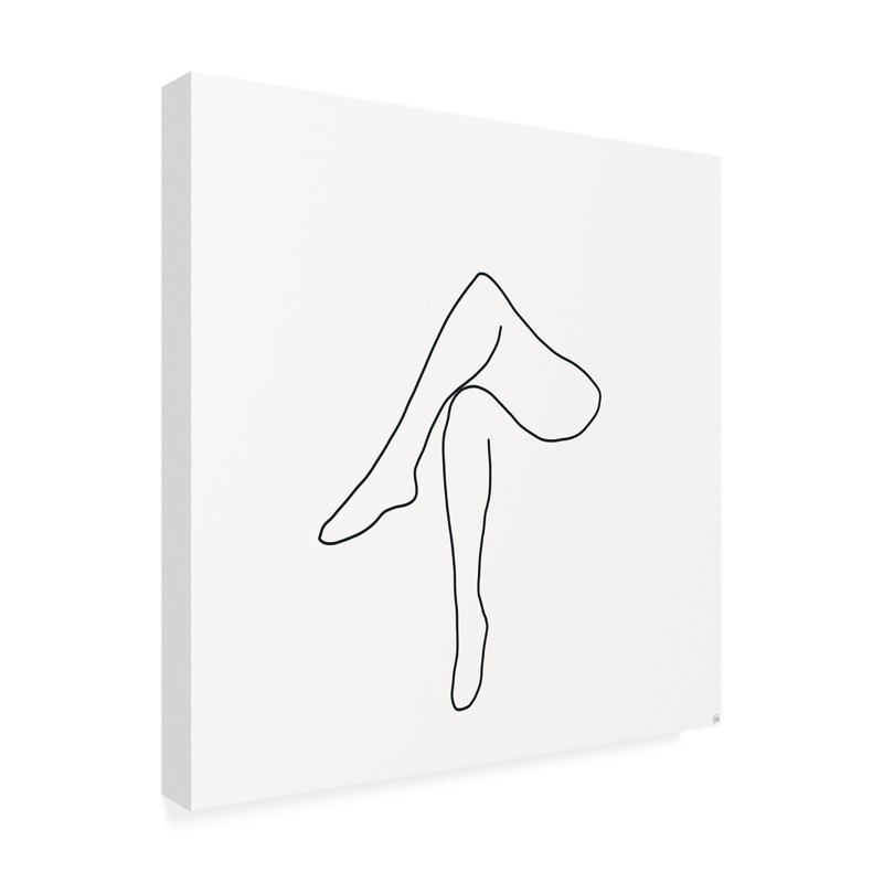 «Line And Brush Line», art sur toile, H 14 po x l 14 po x P 2 po