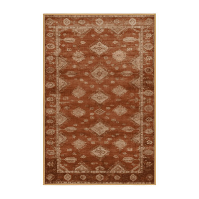 Machine Washable Overdyed Brown Area Rug
