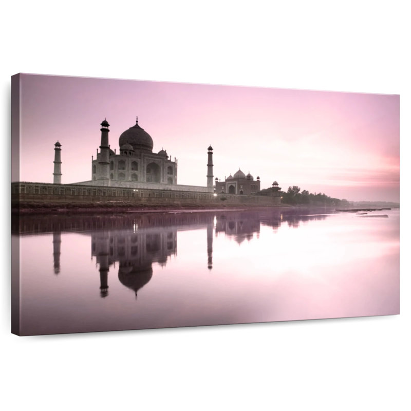 Kavia Taj Mahal From Yamuna River, 26" H x 39" W